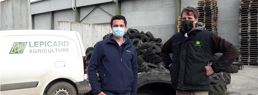 L&rsquo;opération recyclage de pneus agricoles est sur les rails